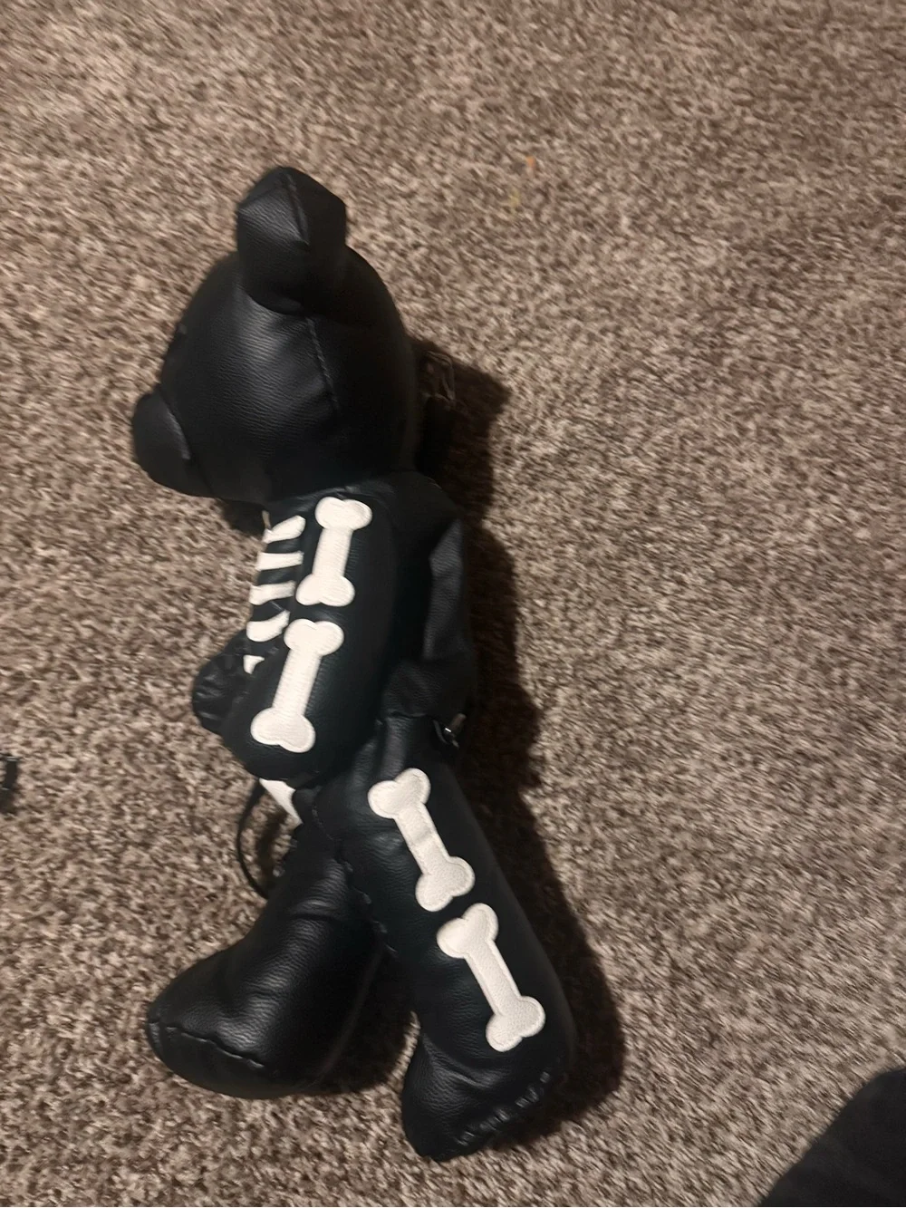 Black Teddy Bear Skeleton Backpack